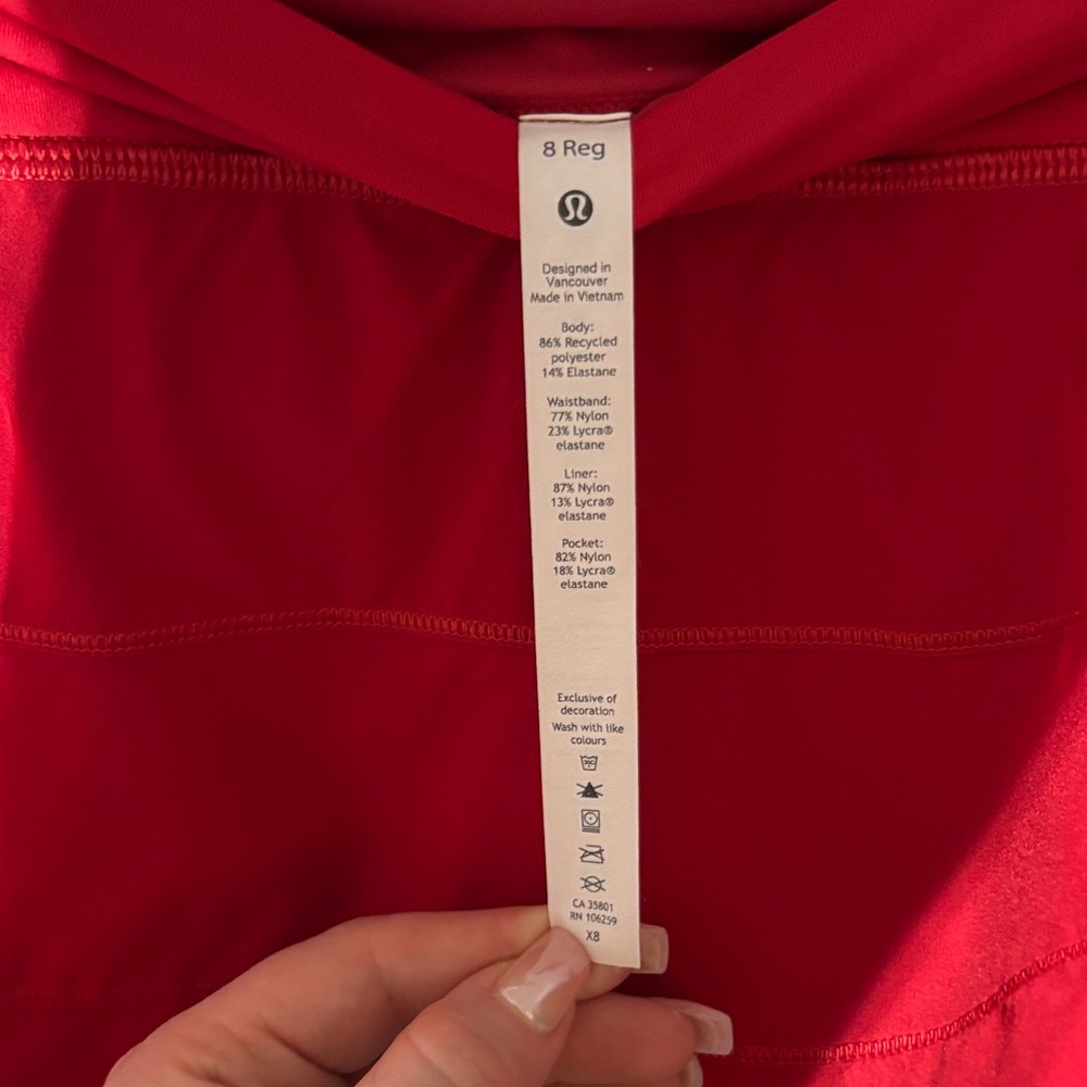 Lululemon Athletica Vibrant Red Mini Golf Skirt - Picture 2 of 10